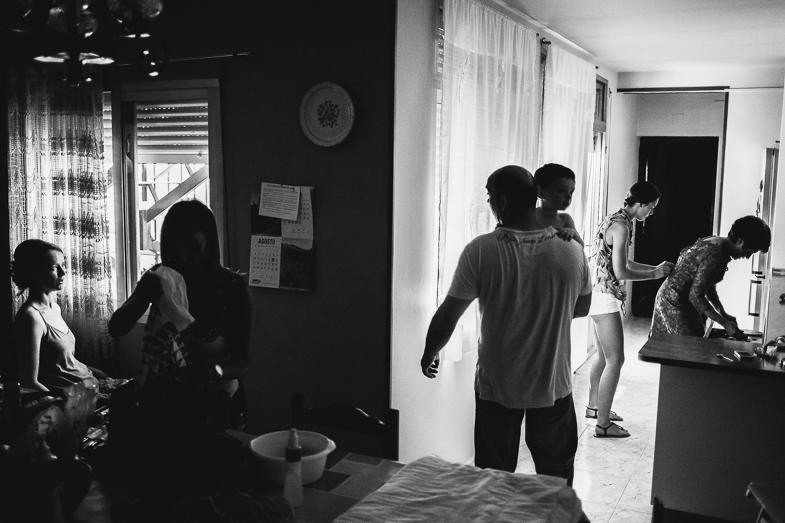 En casa antes de la boda En casa antes de la boda